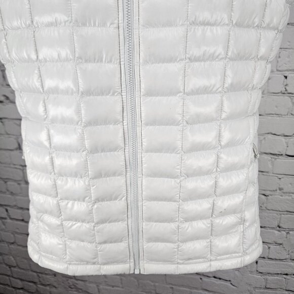 The North Face White Thermoball Eco Lightweight Insulated Full Zip Vest Small - Picture 9 of 16